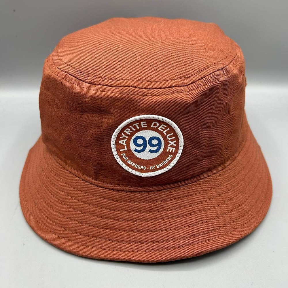 Layrite Deluxe Hat Men Orange Bucket Cap Cotton